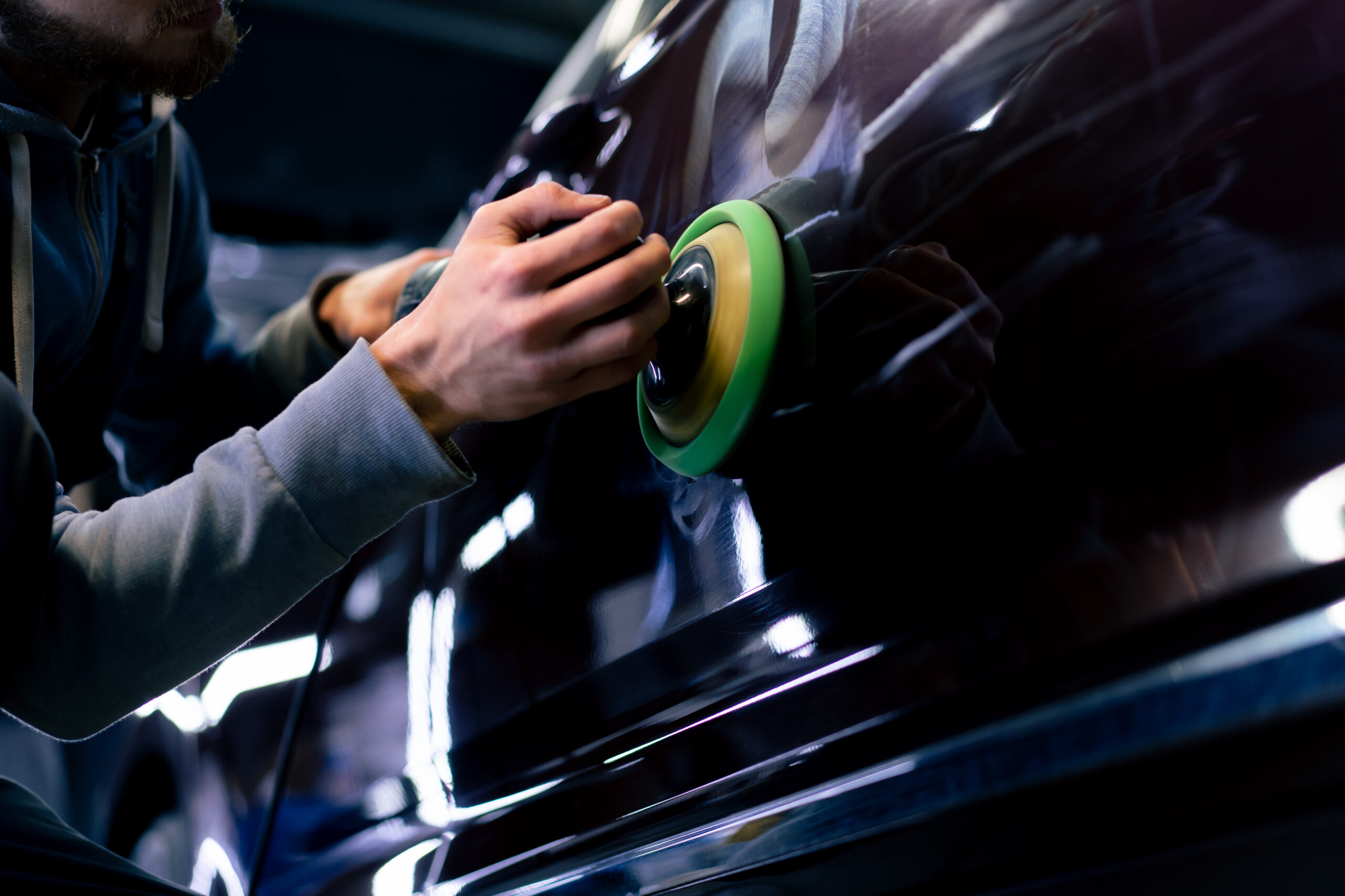 Professional paint correction polishing